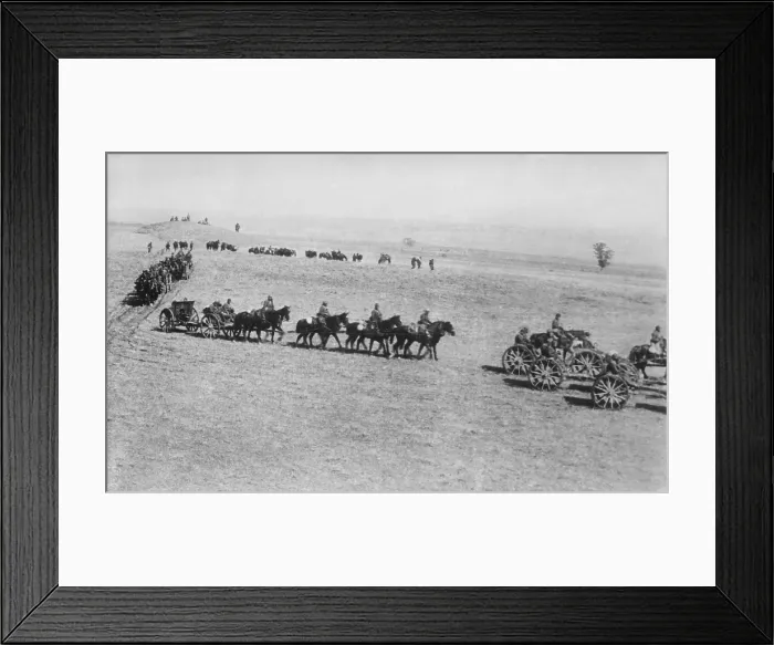 Framed Print : Artillery at the Battle of Lule Burgas near Sakizkoy, Turkey, Oct. 28 to Nov. 2, 1912