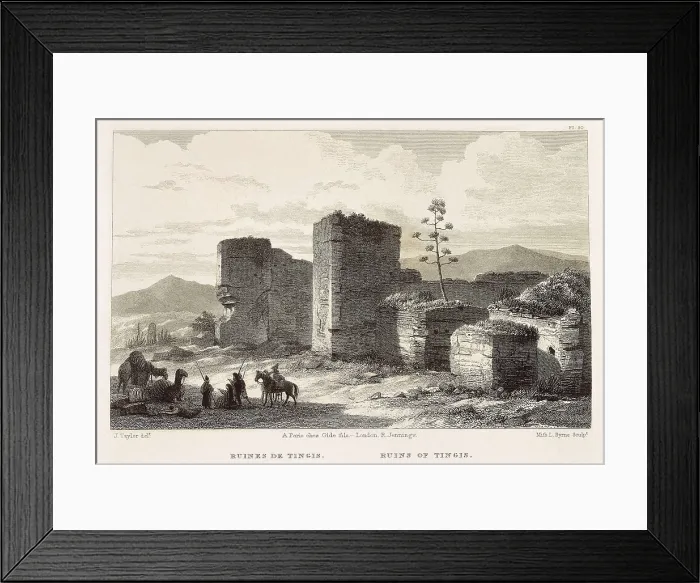 Framed Print : Morocco (19th c.). Ruins of Tingis. Etching. SPAIN. Barcelona. Biblioteca de Catalunya (National Library of Catalonia). AISA / Everett Collection**US SALES ONLY** Framed Print : Morocco (19th c.). Ruins of Tingis. Etching. SPAIN. Barcelona. Biblioteca de Catalunya (National Library of Catalonia). AISA / Everett Collection**US SALES ONLY**