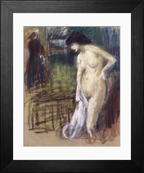 Framed Print : CANALS i LLAMBI, Ricard (1876-1931). Female Nude. Impressionism. Pastel. Private Collection. AISA / Everett Collection**US SALES ONLY**
