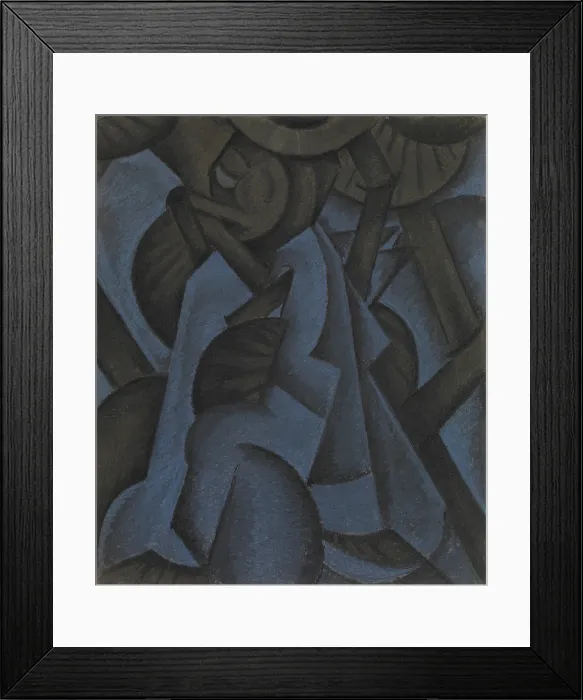 Framed Print : PAGAN PHILOSOPHY, by Arthur Dove, 1913, American drawing, pastel on paperboard. This work shows the influence of European Cubism and Expressionism