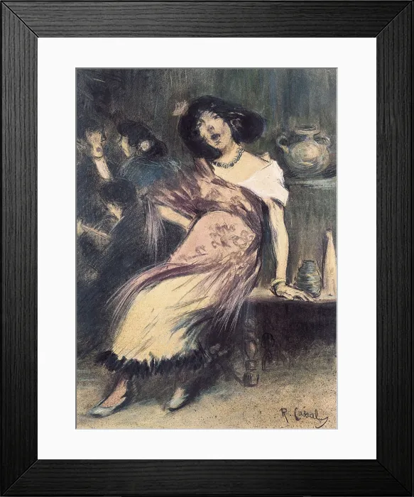 Framed Print : CANALS i LLAMBI, Ricard (1876-1931). Show Girl. Impressionism. Pastel. Private Collection. AISA / Everett Collection**US SALES ONLY**