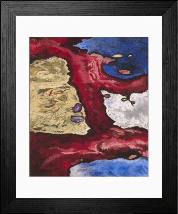 Framed Print : TREE FORMS AND WATER, by Arthur Dove, 1928, American drawing, pastel on plywood