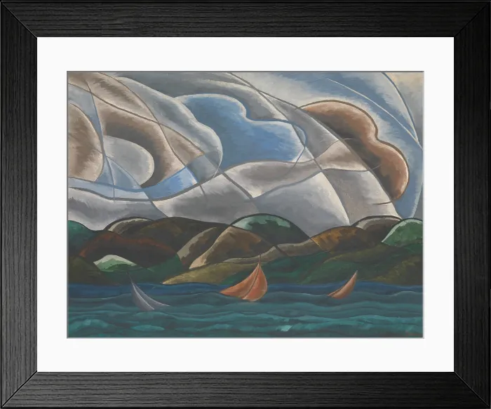 Framed Print : CLOUDS AND WATER, by Arthur Dove, 1930, American painting, Oil on canvas, with selective varnish. Abstract landscape of Halesite, Long Island, with sailboats on the choppy water Framed Print : CLOUDS AND WATER, by Arthur Dove, 1930, American painting, Oil on canvas, with selective varnish. Abstract landscape of Halesite, Long Island, with sailboats on the choppy water
