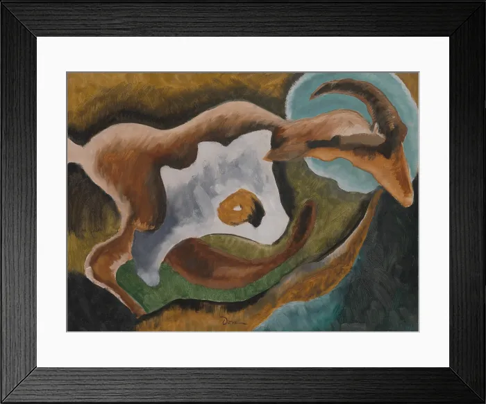 Framed Print : GOAT, by Arthur Dove, 1935, American painting, oil on canvas with selective varnish