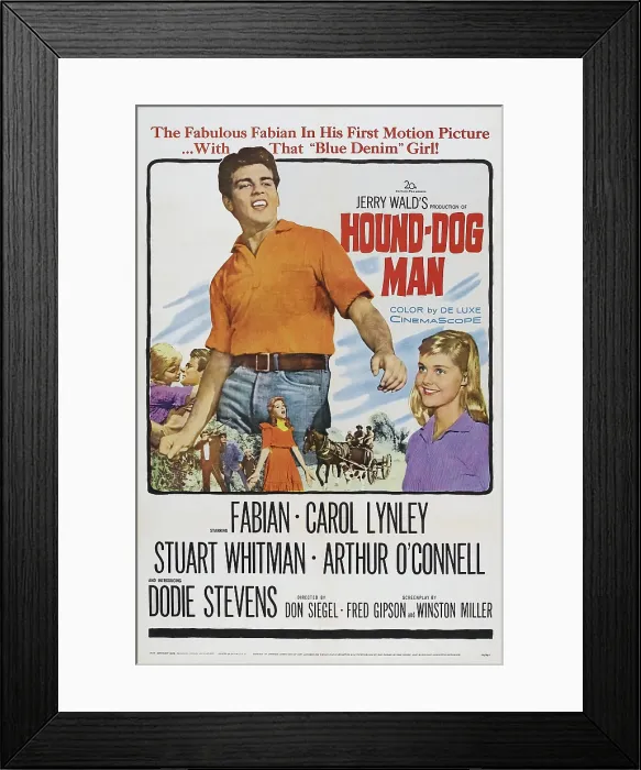 Framed Print : HOUND-DOG MAN, top left: Fabian, bottom right: Carol Lynley, 1959, TM and Copyright 20th Century Fox Film Corp. All rights reserved. / courtesy Everett Collection