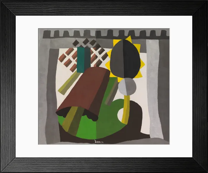 Framed Print : THE INN, by Arthur Dove, 1942, American painting, wax emulsion and aluminum paint on canvas