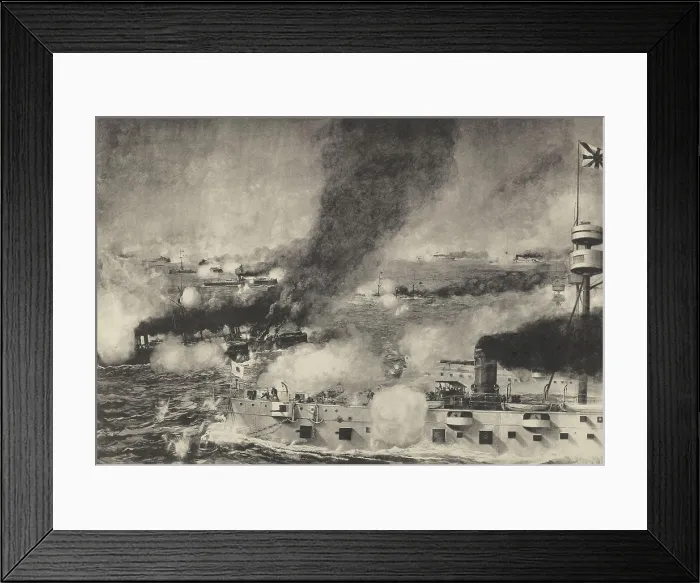 Framed Print : The Naval Battle of Yalu River, (Battle of Yellow Sea), Sept 17, 1894 Framed Print : The Naval Battle of Yalu River, (Battle of Yellow Sea), Sept 17, 1894