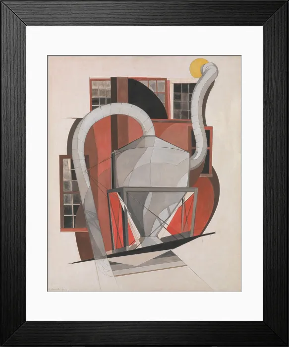 Framed Print : MACHINERY, by Charles Demuth, 1920, American painting, gouache, and graphite on cardboard Framed Print : MACHINERY, by Charles Demuth, 1920, American painting, gouache, and graphite on cardboard