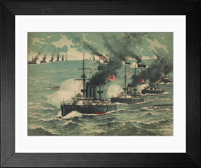 Framed Print : Battle of Port Arthur, Feb. 8-9, 1904 at the beginning of the Russo-Japanese War