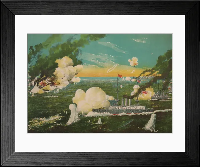 Framed Print : Battle of Port Arthur, Feb. 8-9, 1904, at the beginning of the Russo-Japanese War