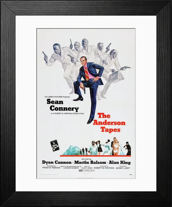Framed Print : THE ANDERSON TAPES, Sean Connery, 1971