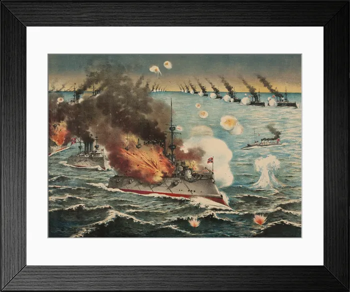Framed Print : Battle of Port Arthur, Feb. 8-9, 1904 began with a surprise attack by Japanese