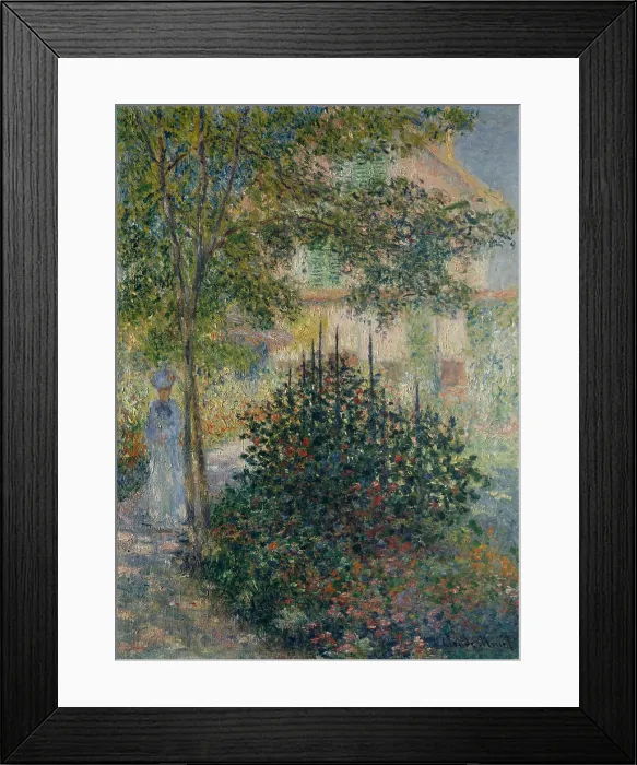 Framed Print : Camille Monet in the Garden at Argenteuil, by Claude Monet, French impressionist oil painting