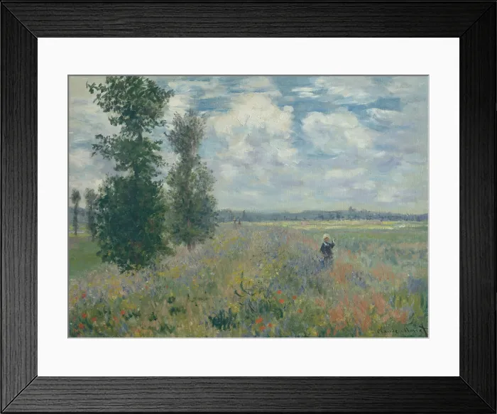 Framed Print : Poppy Fields near Argenteuil, by Claude Monet, 1875, French impressionist painting, oil on canvas. It depicts the plain of Gennevilliers, southeast of Argenteuil (BSLOC_2017_3_24) Framed Print : Poppy Fields near Argenteuil, by Claude Monet, 1875, French impressionist painting, oil on canvas. It depicts the plain of Gennevilliers, southeast of Argenteuil (BSLOC_2017_3_24)