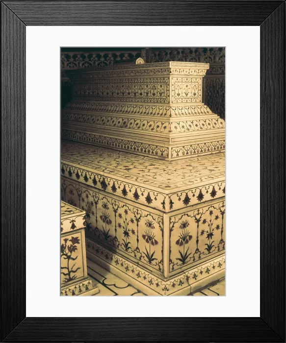 Framed Print : INDIA. UTTAR PRADESH. Agra. Taj Mahal. Taj Mahal (1631-1645), comissioned by Mughal Emperor Shah Jahan as a mausoleum for his wife Muntaz Mahal