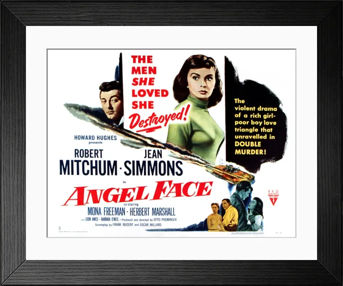 Framed Print : ANGEL FACE, Robert Mitchum, Jean Simmons, 1952 Framed Print : ANGEL FACE, Robert Mitchum, Jean Simmons, 1952