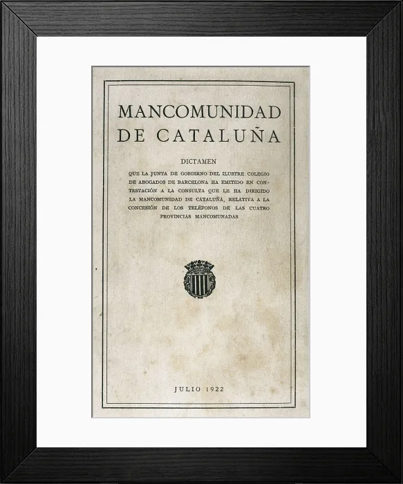 Framed Print : Spain (1922). Mancomunidad de Catalua (Commonwealth of Catalonia). Legal ruling (July 1922). AISA / Everett Collection**US SALES ONLY** Framed Print : Spain (1922). Mancomunidad de Catalua (Commonwealth of Catalonia). Legal ruling (July 1922). AISA / Everett Collection**US SALES ONLY**