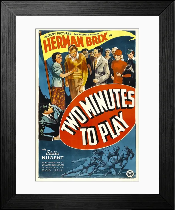 Framed Print : TWO MINUTES TO PLAY, second from left: Herman Brix (aka Bruce Bennett), 1936 Framed Print : TWO MINUTES TO PLAY, second from left: Herman Brix (aka Bruce Bennett), 1936
