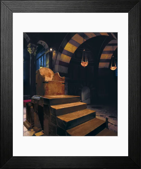 Framed Print : CHARLEMAGNE or CHARLES I (742-814). Charles the Great's throne. Carolingian art. GERMANY. NORTH RHINE-WESTPHALIA. Aachen. Palatine Chapel of Charlemagne