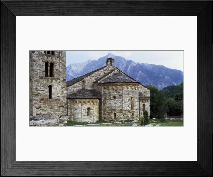 Framed Print : Church of Sant Climent in Tall. ca. 1123. SPAIN. Vall de Bo. Tall. Church of Sant Climent. Romanesque art. Architecture. AISA / Everett Collection**US SALES ONLY**