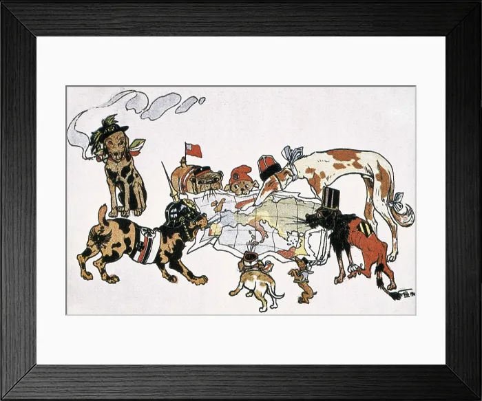 Framed Print : Fisrt World War (1914-1918). Caricature. AISA / Everett Collection**US SALES ONLY**