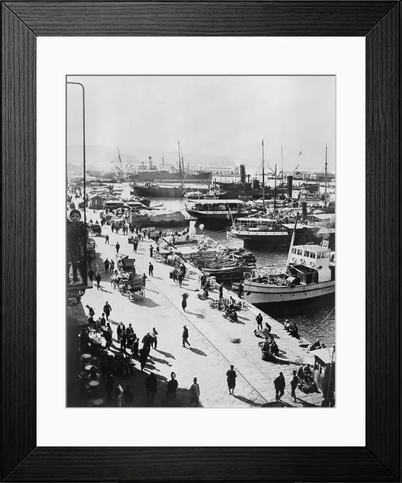 Framed Print : Smyrna, known today as Izmir, Turkey, in the 1910s. The port citys thriving Greek section was near the harbor, while the Turkish section was further inland (BSLOC_2017_1_167) Framed Print : Smyrna, known today as Izmir, Turkey, in the 1910s. The port citys thriving Greek section was near the harbor, while the Turkish section was further inland (BSLOC_2017_1_167)