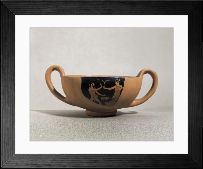 Framed Print : Vase. 5th c. BC. Red-figure ceramic. Classical Greek art. Ceramics. SPAIN. Barcelona. Archaeology Museum of Catalonia. Proc: SPAIN. L'Escala. Empries