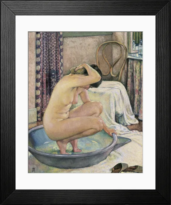 Framed Print : Rysselberghe, Theo van (1862-1926). Nude in the Bath. 1922. Impressionism. Oil on canvas. BELGIUM. Tournai. Fine Arts Museum. AISA / Everett Collection**US SALES ONLY**