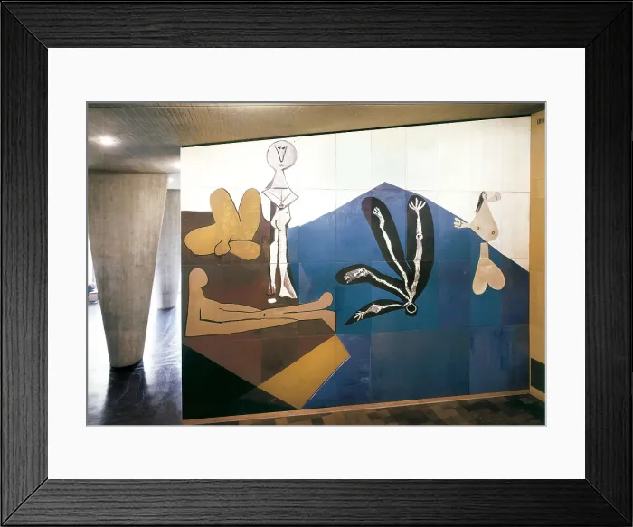 Framed Print : Picasso, Pablo (1881-1973). The Fall of Icarus. 1958. FRANCE. Paris. UNESCO Building. Ceramics. AISA / Everett Collection - Image has fine art copyright
