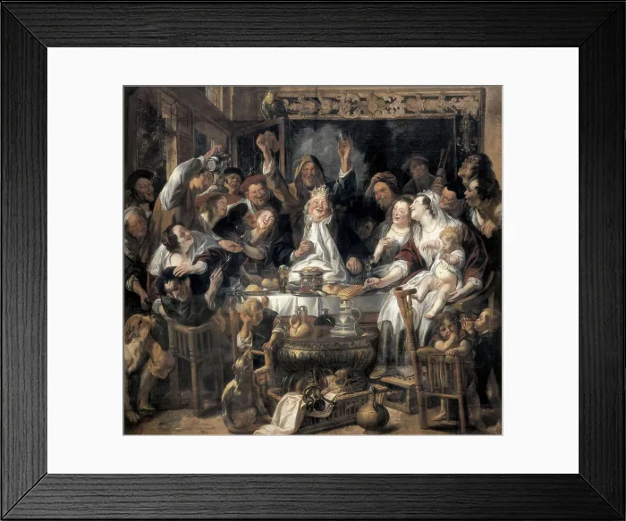 Framed Print : JORDAENS, Jacob (1593-1678). The King Drinks. 1640. Flemish art. Oil on canvas. BELGIUM. Tournai. Fine Arts Museum. AISA / Everett Collection**US SALES ONLY**