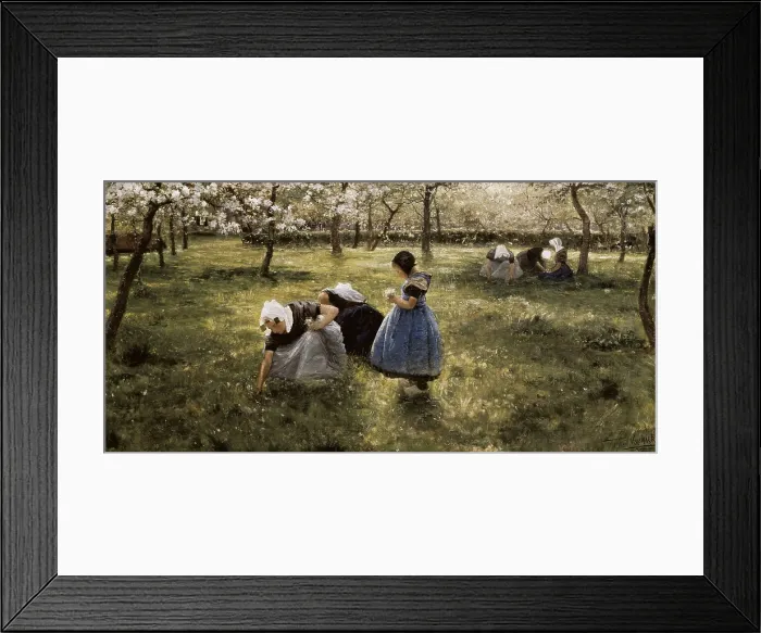 Framed Print : VERSTRAETE, Thodore (1850-1907). Springtime in Schoore. end 19th c. Oil on canvas. BELGIUM. Tournai. Fine Arts Museum. AISA / Everett Collection**US SALES ONLY**