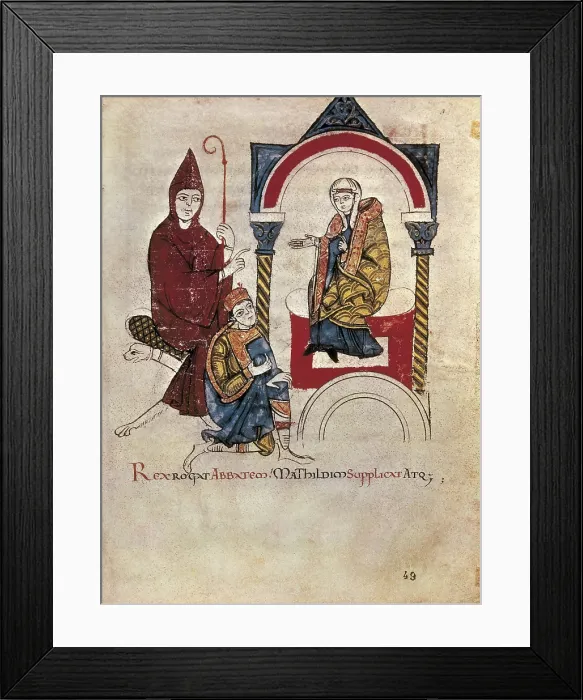 Framed Print : Life of Matilda of Canossa. Ms Lat 4922