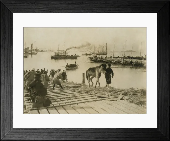 Framed Print : Japanese landing pack ponies at Chemulpo (Inchon), Korea, for advance on Seoul, Feb. 1904. At the beginning of the Russo-Japanese War in Feb. 10, 1905 Framed Print : Japanese landing pack ponies at Chemulpo (Inchon), Korea, for advance on Seoul, Feb. 1904. At the beginning of the Russo-Japanese War in Feb. 10, 1905