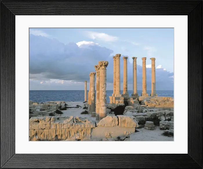 Framed Print : LIBYA. SIRTE BASIN. Sabratha. Temple of Isis (1st c. BC). Roman art. Early Empire. AISA / Everett Collection**US SALES ONLY**