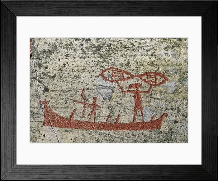 Framed Print : NORWAY. FINNMARK. Petroglyphs of Alta. Rock No. 7. Neolithic art. Cave. AISA / Everett Collection**US SALES ONLY**