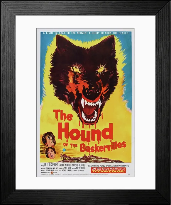 Framed Print : THE HOUND OF THE BASKERVILLES, US poster, 1959 Framed Print : THE HOUND OF THE BASKERVILLES, US poster, 1959