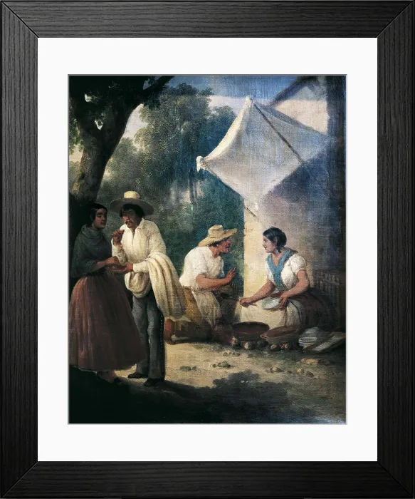 Framed Print : SERRANO, Manuel (19th century). Food Vendor. 2nd half 19th c. Painting. MEXICO. Mexico City. Chapultepec Castle. AISA / Everett Collection**US SALES ONLY** Framed Print : SERRANO, Manuel (19th century). Food Vendor. 2nd half 19th c. Painting. MEXICO. Mexico City. Chapultepec Castle. AISA / Everett Collection**US SALES ONLY**