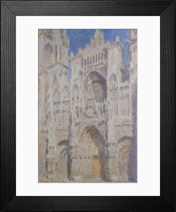 Framed Print : Rouen Cathedral: The Portal (Sunlight), by Claude Monet, 1894, French impressionist oil painting