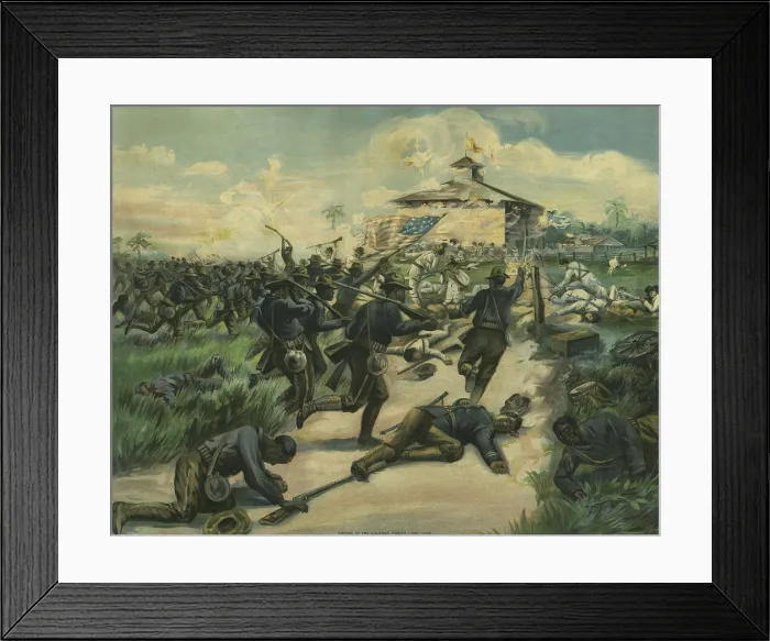 Framed Print : African Americans of the 9th and 10th Cavalry Regiments during the Battle of San Juan Hill Framed Print : African Americans of the 9th and 10th Cavalry Regiments during the Battle of San Juan Hill