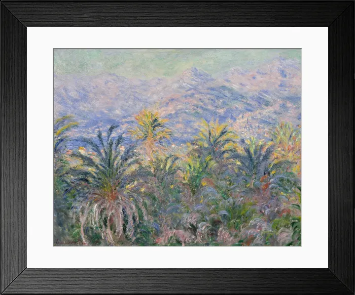 Framed Print : Palm Trees at Bordighera, by Claude Monet, 1884, French impressionist painting, oil on canvas Framed Print : Palm Trees at Bordighera, by Claude Monet, 1884, French impressionist painting, oil on canvas