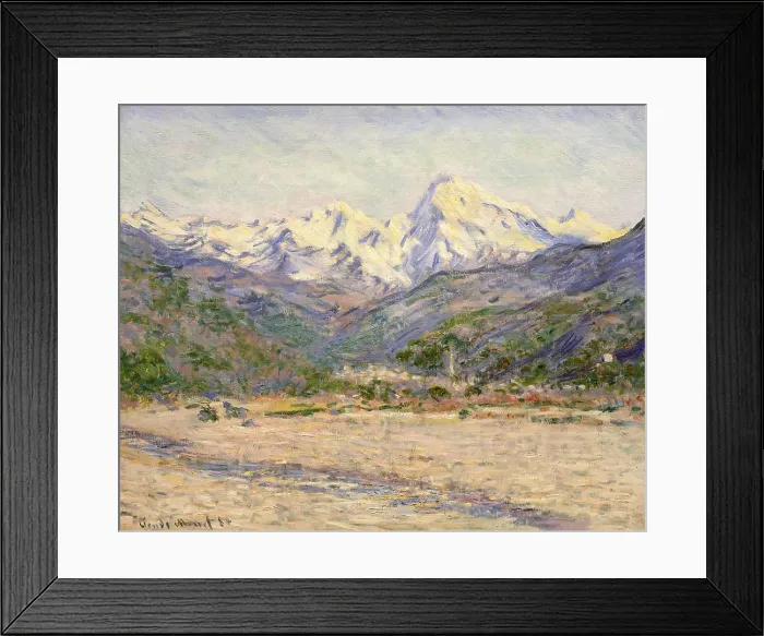 Framed Print : The Valley of the Nervia, by Claude Monet, 1884, French impressionist painting, oil on canvas Framed Print : The Valley of the Nervia, by Claude Monet, 1884, French impressionist painting, oil on canvas
