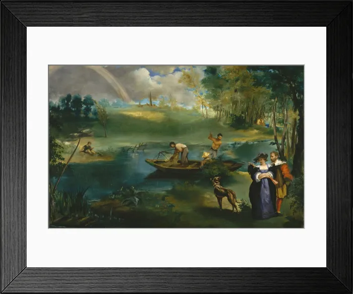 Framed Print : Fishing, by Edouard Manet, 1862-63, French impressionist painting, oil on canvas Framed Print : Fishing, by Edouard Manet, 1862-63, French impressionist painting, oil on canvas