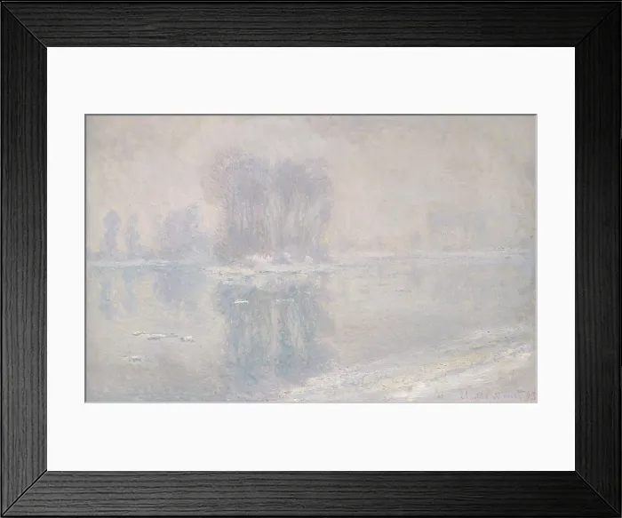 Framed Print : Ice Floes, by Claude Monet, 1893, French impressionist painting, oil on canvas