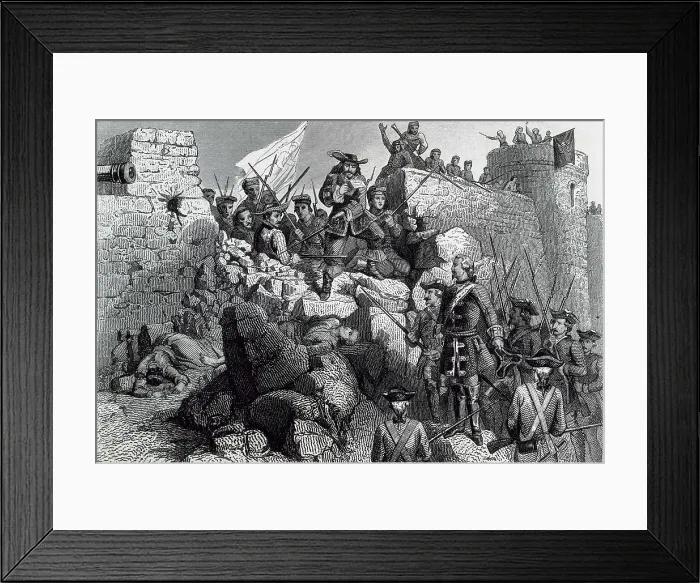 Framed Print : Spain (1713). War of the Spanish Succession. Siege of Barcelona