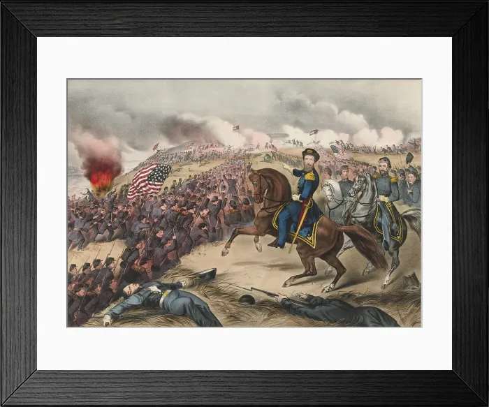Framed Print : US Civil War, Battle of Fort Donelson, Tennessee, Feb. 14-16, 1862. A imaginative scene of Union troops Storming of Fort Donelson, Tenn. Feb Framed Print : US Civil War, Battle of Fort Donelson, Tennessee, Feb. 14-16, 1862. A imaginative scene of Union troops Storming of Fort Donelson, Tenn. Feb