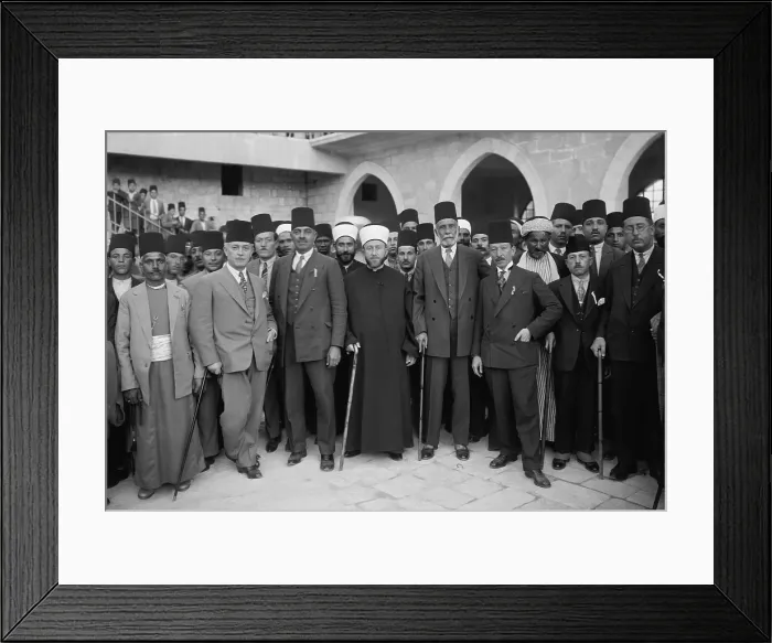 Framed Print : An Arab protest delegation going to London in Dec. 1929
