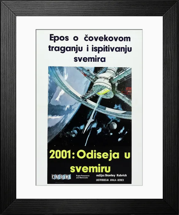 Framed Print : 2001: A SPACE ODYSSEY, (aka 2001: ODISEJA U SVEMIRU), Serbian poster, 1968