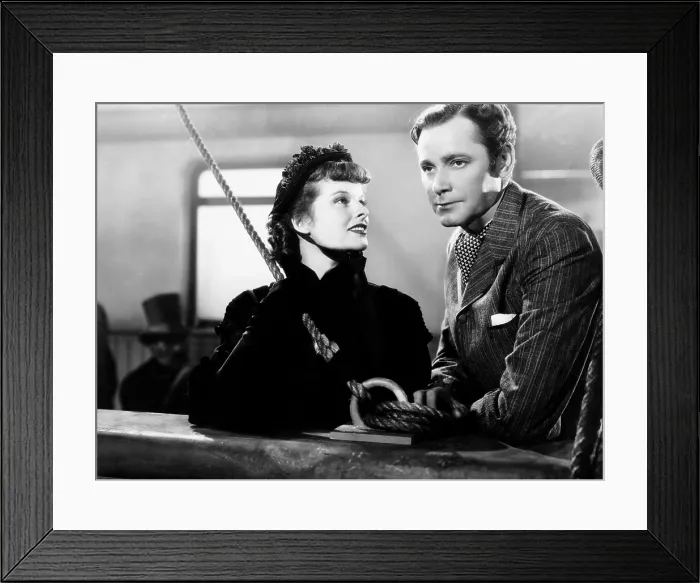 Framed Print : A WOMAN REBELS, from left, Katharine Hepburn, Herbert Marshall, 1936