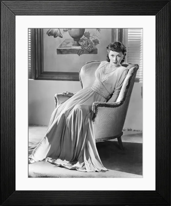 Framed Print : A WOMAN'S SECRET, Gloria Grahame, in a blue jersey dinner dress by Edward Stevenson, 1949 Framed Print : A WOMAN'S SECRET, Gloria Grahame, in a blue jersey dinner dress by Edward Stevenson, 1949