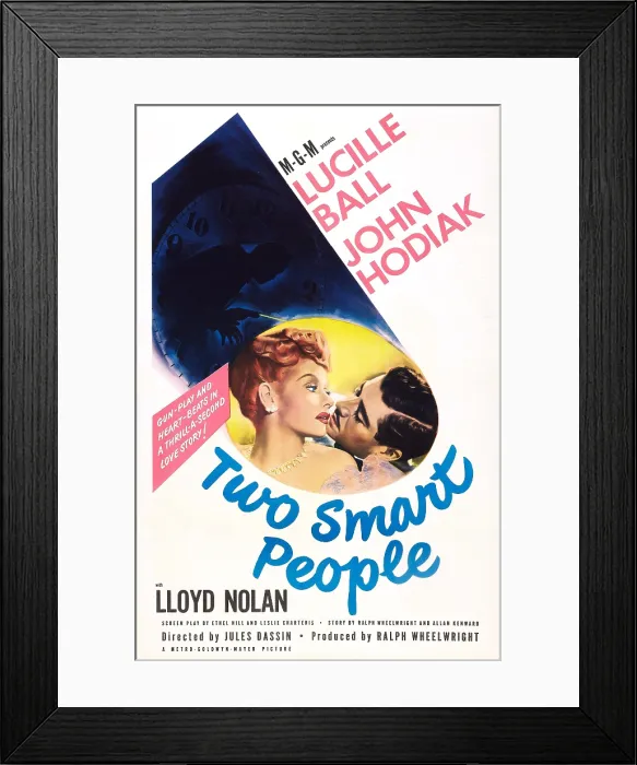 Framed Print : TWO SMART PEOPLE, US poster, Lucille Ball, John Hodiak, 1946